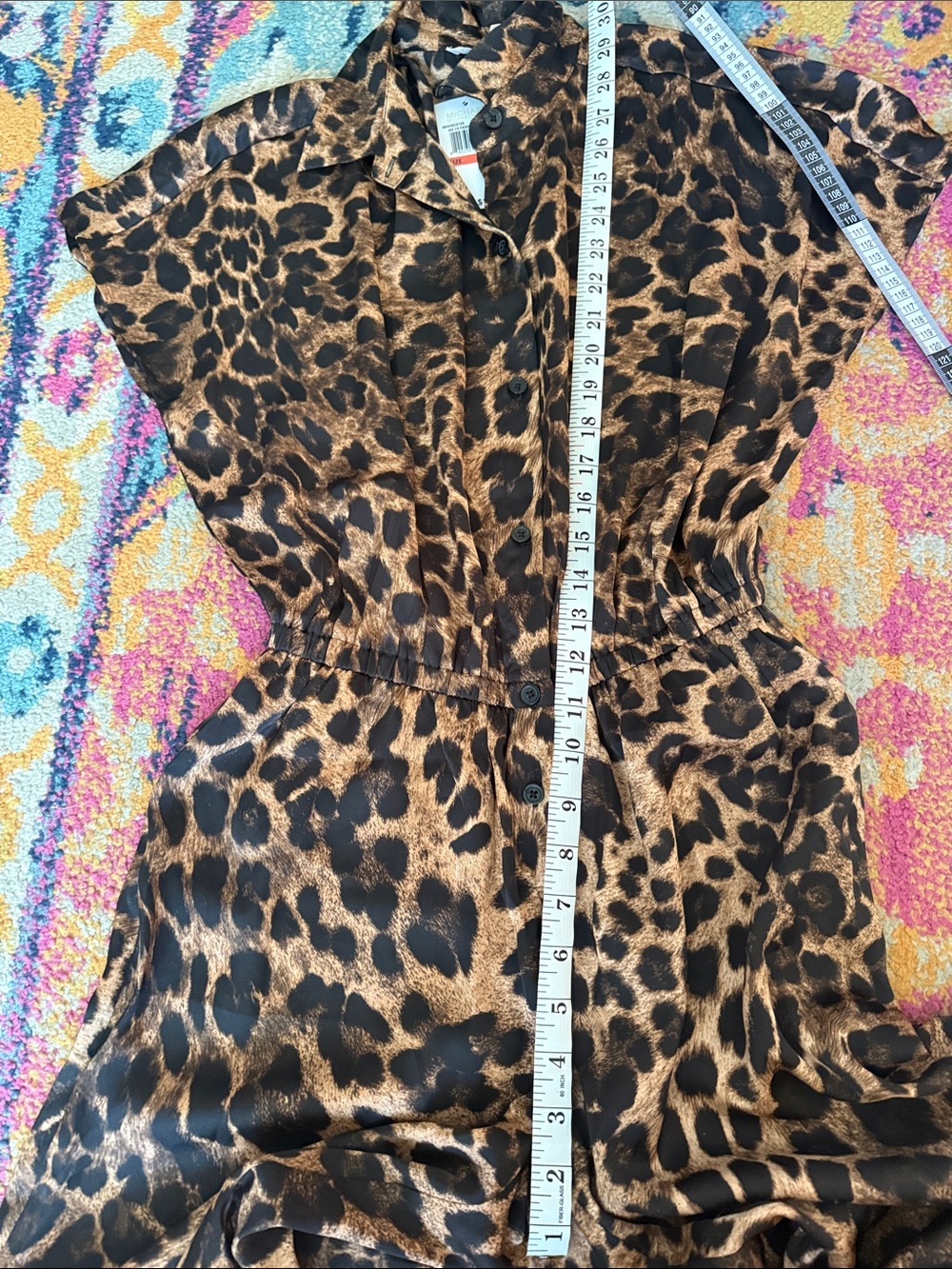 Michael Kors Leopard Print Wide-Leg Jumpsuit - Picture 5 of 7